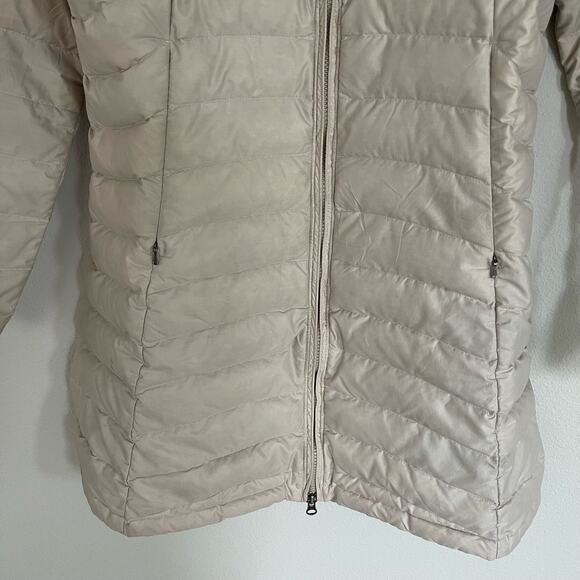 Patagonia Beige Fiona Down Puffer Longline Parka Coat (S) - Picture 3 of 9